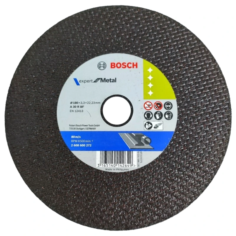 Đá Cắt Sắt 180mm Bosch 2608600272 – Chính Hãng, Tiêu Chuẩn EN 12413