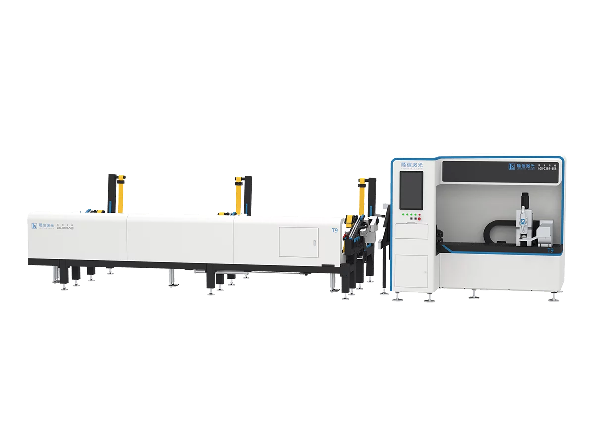 Máy Cắt Laser Ống LX-T9: Cắt Vát 45°, Mâm Cặp Khí Nén