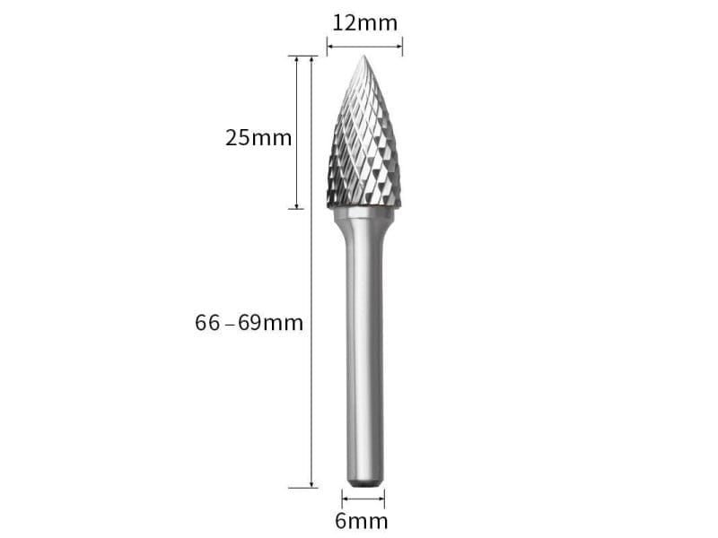 Mũi Doa Hợp Kim G1225 M6 – Đầu Mài Tungsten Carbide