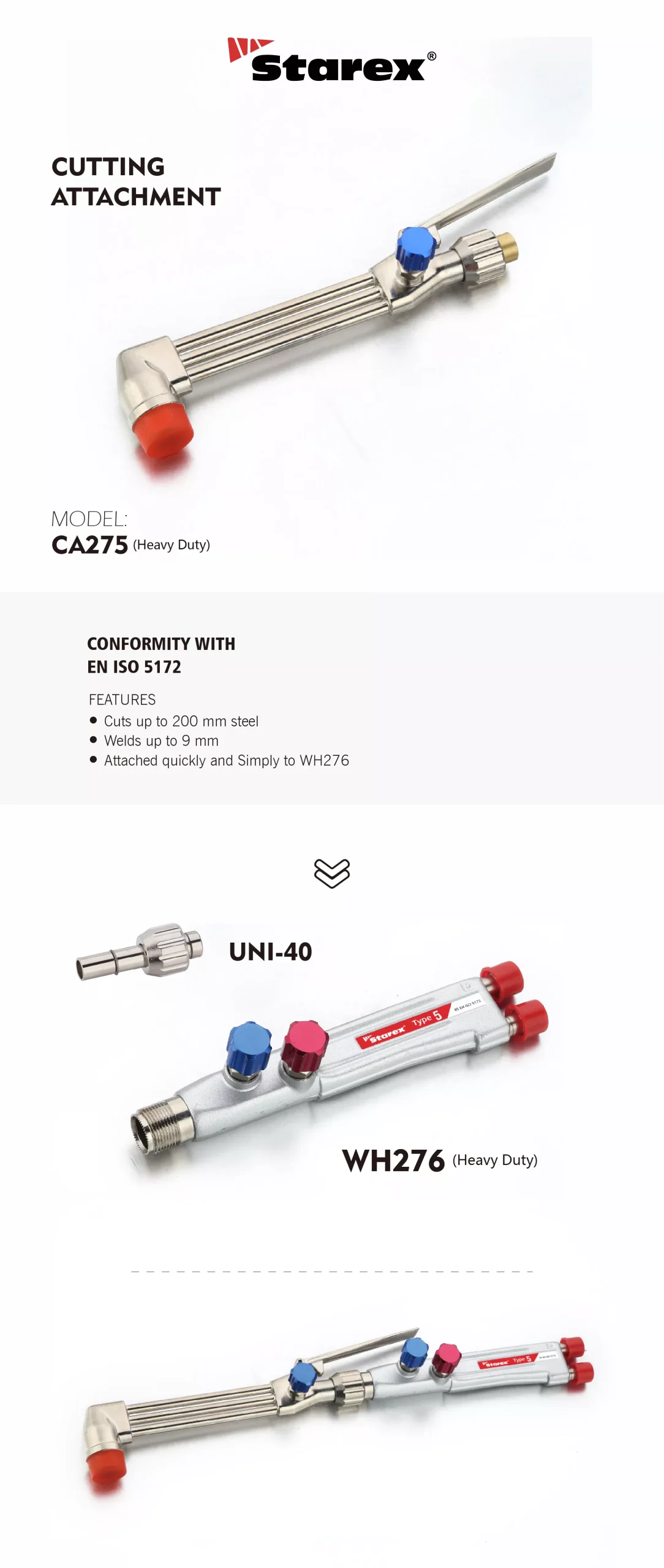 Đèn Cắt Gió Đá V*Star CA275 (Murex Style) – Heavy Duty, Cắt Thép 300mm